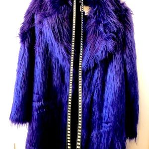 Michael Kors Belted Faux Fur Coat